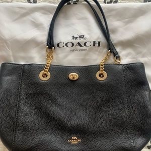 Black Coach Cammie Chain Tote